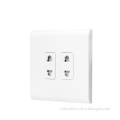 British Electrical sockets 2Gang 2Pin Socket Outlets White